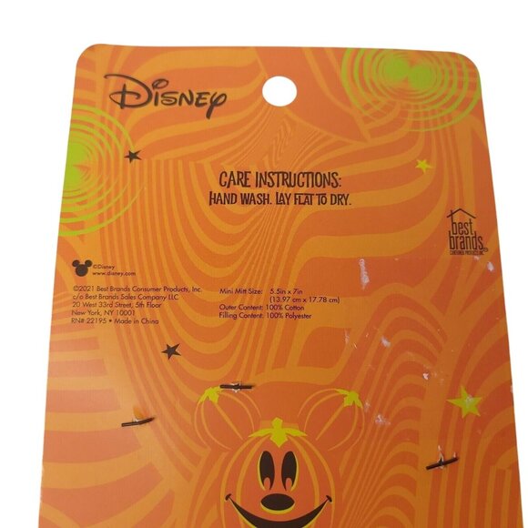 Disney Halloween Mickey Minnie 2-Pack Mini Mitts Kitchen Essentials Gift Decor - Picture 3 of 3